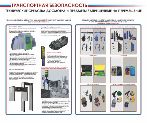 Технические средства досмотра и предметы, запрещенные на перемещение. Транспортная безопасность