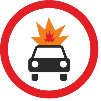 Движение транспортных средств с взрывчатыми и легковоспламеняющимися грузами запрещено