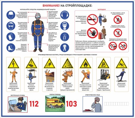 Информация по охране труда и безопасности на строительном объекте