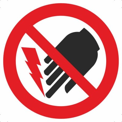 Не трогай оголенные провода! Запрещено включать линию при поврежденной электропроводке!  Этот знак также надо поместить в электробезопасность