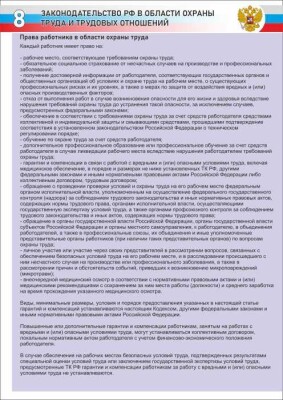 Законодательство РФ в области охраны труда и трудовых отношений