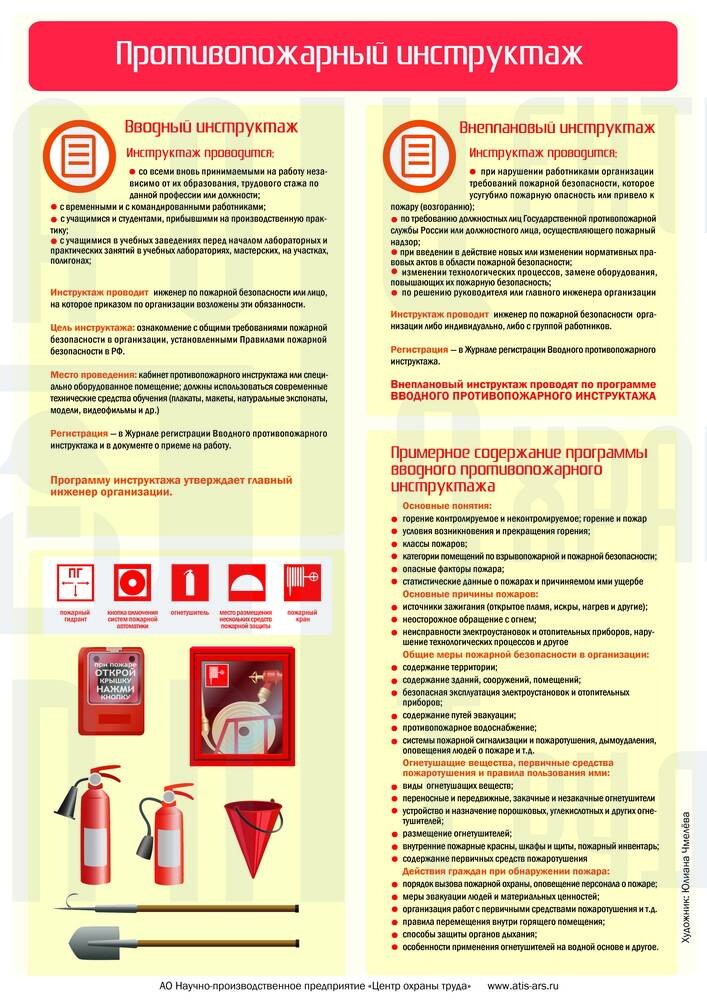 Образец противопожарный инструктаж вводный инструктаж